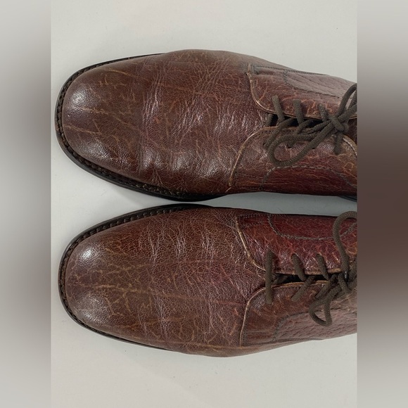 Loake Mens Size 9 (uk 8.5) Brown Exotic Leather Derby Dress Shoes England - Picture 9 of 14